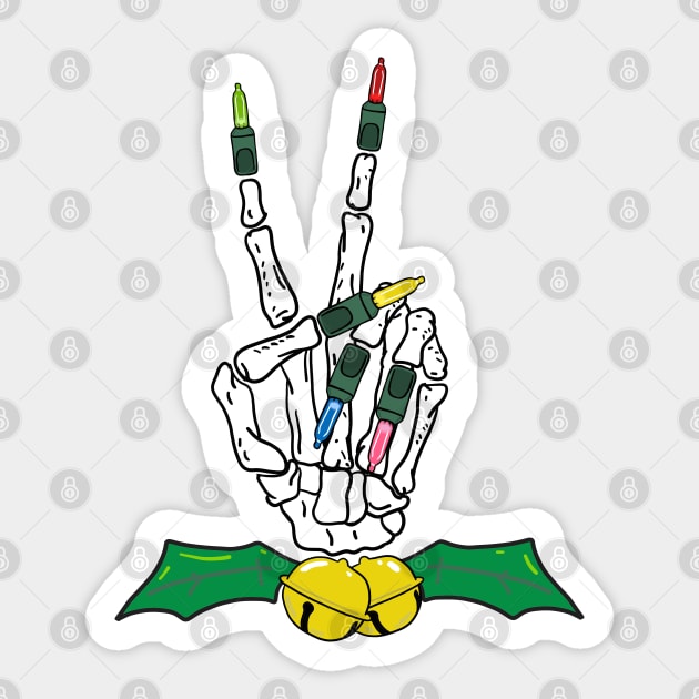 Skeleton hand "Peace Sticker by SNK Kreatures